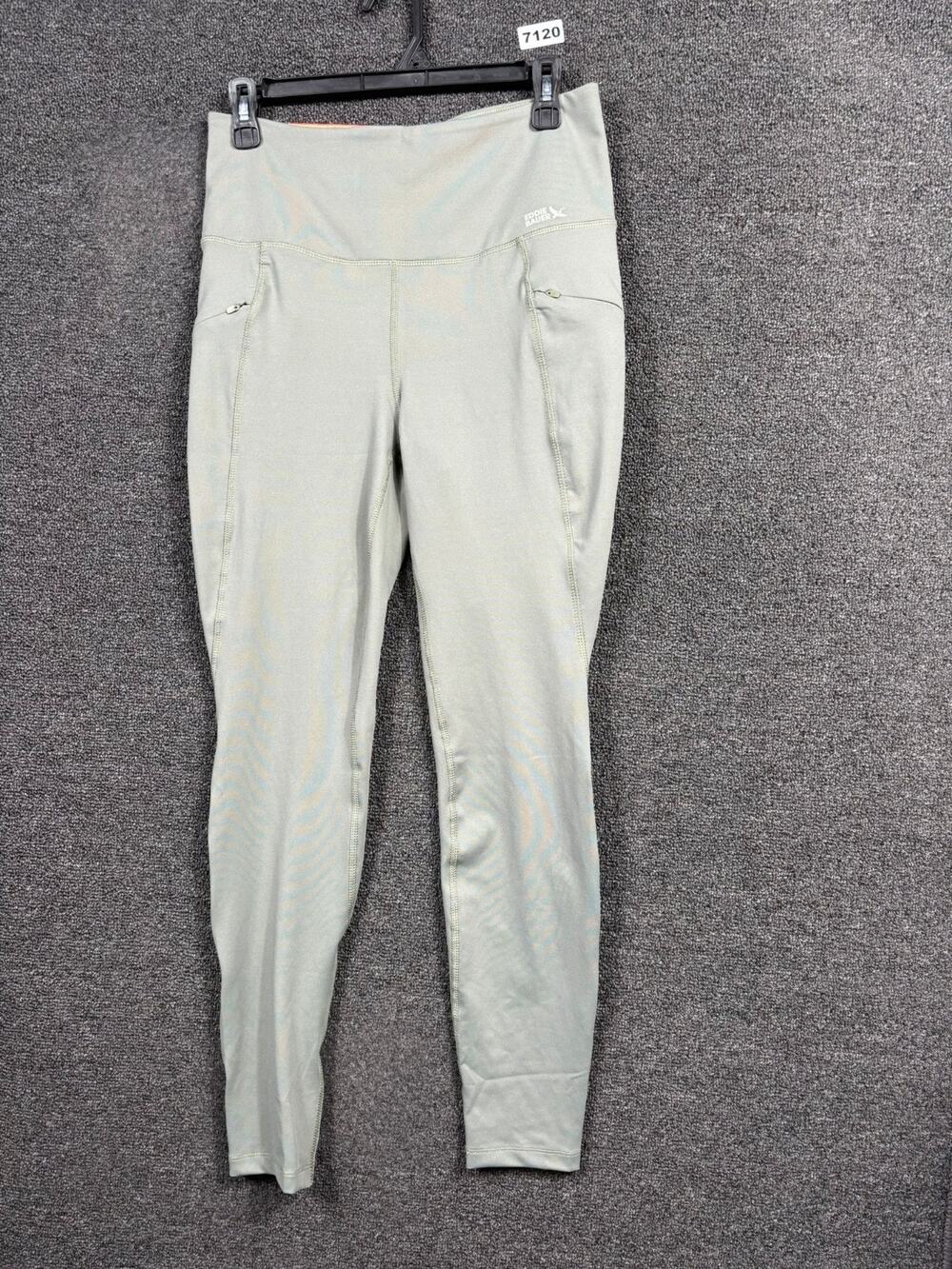 Eddie Bauer Pants Womens Size M Green Trail Tight Leggings Hiking Running NEW